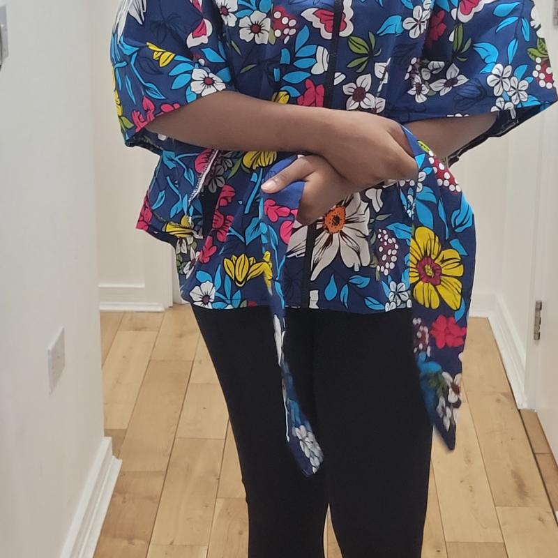 Ankara Flared top with belt