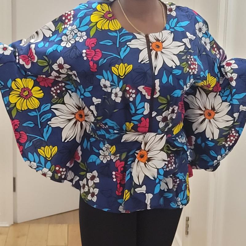 Ankara Flared top with belt