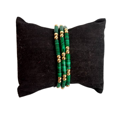 Assorted agate bracelets (Green)