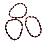 Wine-Coloured Assorted Agate Bracelets