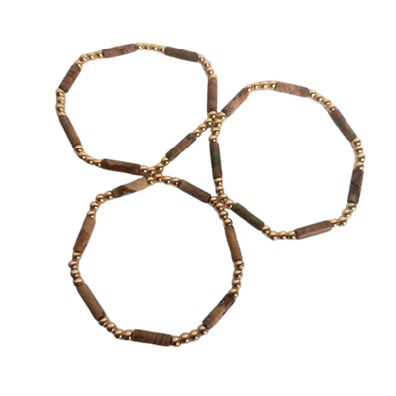 Brown Assorted Agate Bracelets