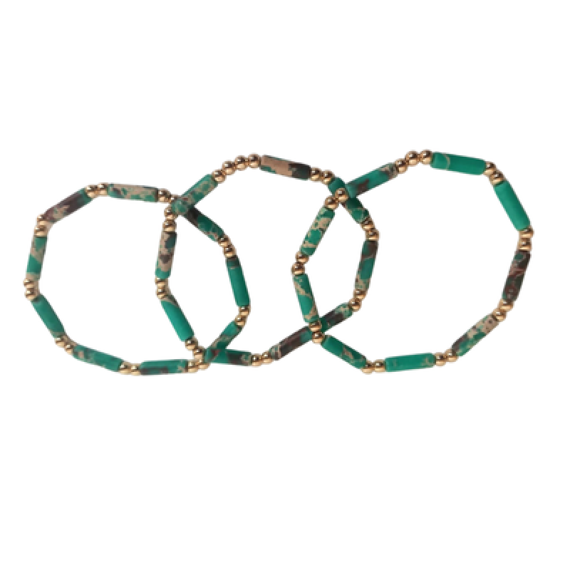 Green Assorted Agate Bracelets